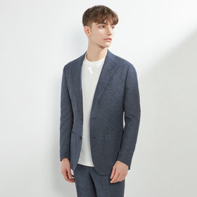 【5DAYS CLOSET】【RBC】【春夏】2釦シングルジャケット/ネイビー×レノクロス/4S SUSTAINABILITY&ECOLOGY FABRIC