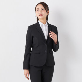 【就活.】【年間】【BLACKLINE】2釦ジャケット/ブラック/ウォッシャブル＆ストレッチ/就活スーツ・リクルートスーツ