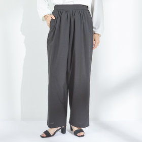 SL】【年間】ワイドパンツ/ダークグレー/ウォッシャブル/4S/裾上げ済