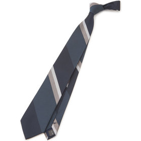 SILVER LINE】シルクストライプネクタイ 8.0cm幅/ネイビー×ネイビー