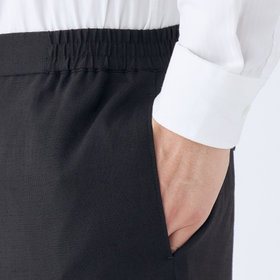 RBC】【春夏】ドローコード付きテーパードパンツ/ブラック×シャドー