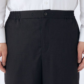 RBC】【春夏】ドローコード付きテーパードパンツ/ブラック