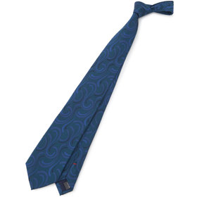 SL】ウールチェックネクタイ 8.5cm幅/ネイビー/Ermenegildo Zegna