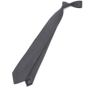 極美品 Ermenegildo Zegna ネクタイ ソリッドタイ ダークグレー SILVER LINE】ウールソリッドネクタイ 8.5cm幅/ビンテージグリーン