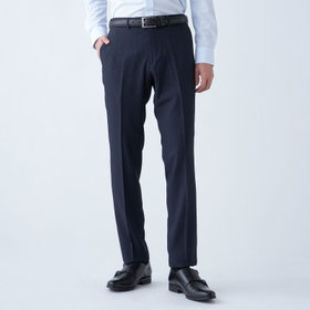 SLIM TAPERED】【年間】ポリエステル0タックテーパードパンツ/グレー