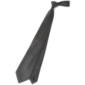 BLACK LINE】シルクブレンドソリッドネクタイ 7.5cm幅/グレー（B26AA