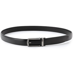 【フリーアジャスト仕様/5mm間隔/32段階】バックルロングベルト 2.9cm幅/ブラック(ウエスト120cmまで対応)