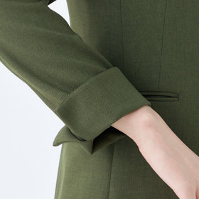 洗える⭐️美品 グリーンレーベルリラクシング　ノーカラー パンツスーツ green label relaxing（グリーンレーベルリラクシング）の「A+