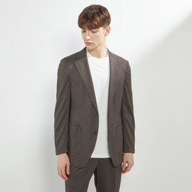 【CLASSICO TAPERED】【春夏】2釦シングルジャケット/ブラウン/パッチポケット/4S SUSTAINABILITY&ECOLOGY FABRIC