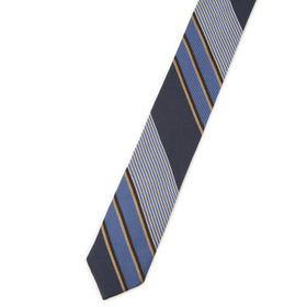SILVER LINE】シルクストライプネクタイ 8.5cm幅/ネイビー
