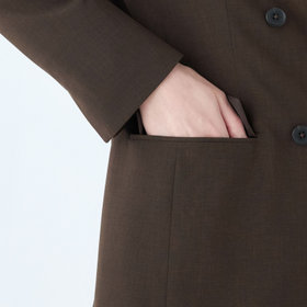 発送在庫あり】【SL】【年間】4釦1掛けダブルジャケット/ブラウン