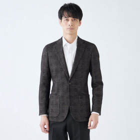 【発送在庫あり】【RBC】【秋冬】2釦ジャケット/グレー×グレンチェック/パッチポケット