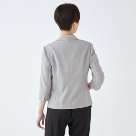 WEB限定/OUTLET】【SL】【春夏】1釦シングル七分袖ジャケット/グレー