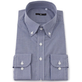 BLACK LINE】【形態安定】タブカラードレスワイシャツ/ネイビー