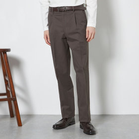 CLASSICO TAPERED】【秋冬】ウールテーパードパンツ 2タック/ブラウン