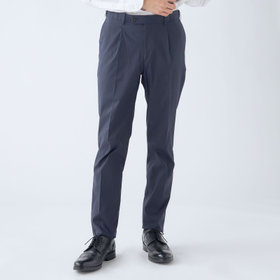 【CLASSICO TAPERED】【春夏】1タックテーパードパンツ/ネイビー/ウエストムーブ/ICE EFFECT/※裾上げ済仕様