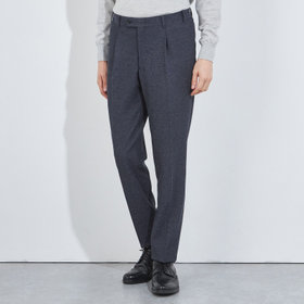 CLASSICO TAPERED】【秋冬】1タックテーパードパンツ/ブラウン