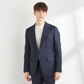 CLASSICO TAPERED】【秋冬】ピークドラペル2釦スーツ 2タック/ネイビー