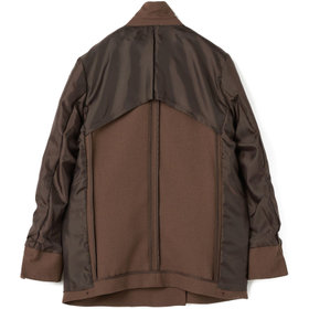 SL】【秋冬】4釦1掛けダブルジャケット/ブラウン/2WAYストレッチ