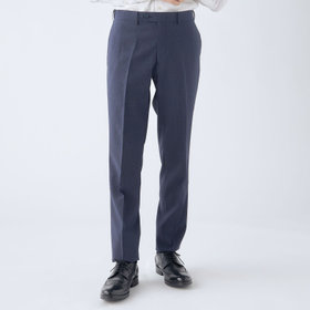 SLIM TAPERED】【春夏】0タックテーパードパンツ/ネイビー＆ブラック