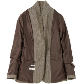 RELAX TAPERED】【秋冬】1釦ピークドラペルジャケット/ブラウン