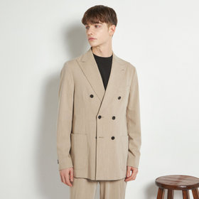 【RBC】【春夏】6釦2掛けダブルジャケット/ベージュ