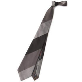 BLACK LINE】シルクストライプネクタイ 7.5cm幅/ネイビー×パープル