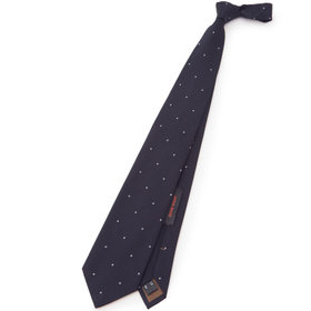 スターウォーズ ネクタイ 反乱軍×ドット コトブキヤ シルク 日本製 SILVER LINE】シルクコットンドットネクタイ 8.5cm幅/ネイビー/JAPAN