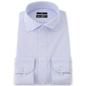 BLACK LINE】ボタンダウンワイシャツ/ホワイト×ドビーストライプ/「4S