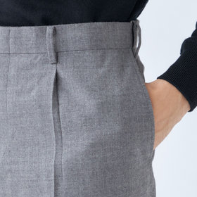 CLASSICO TAPERED】【秋冬】ウール 1タックテーパードパンツ/グレー