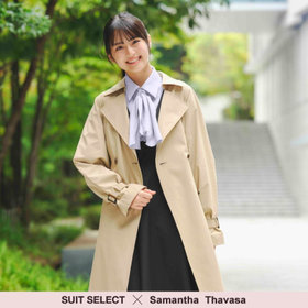 SUIT SELECT×Samantha Thavasa】バックプリーツ トレンチコート