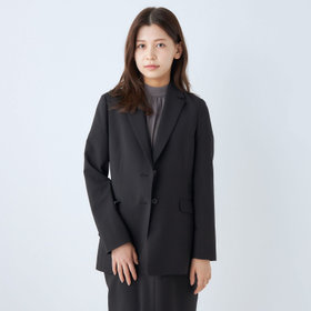 SL】【年間】1釦カラーレスジャケット/ブラック/ウォッシャブル