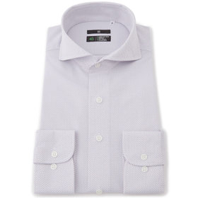 BL】ホリゾンタルワイドカラーワイシャツ/ブルー×ホワイトストライプ