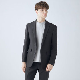 KSW】【年間】2釦シングルスーツ 0タック/ブラック/※裾上げ必要