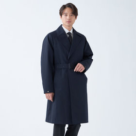スーツセレクト新品　新作　スーツセレクト　中綿ライナー付　ラグランコート　濃紺　メンズLサイズ
