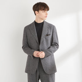 Take.it.easy】3釦段返りジャケット/グレー×ドネガルツイード（JSJ2606