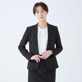 【就活.】【年間】【BL】2釦ジャケット/ブラック/ウォッシャブル＆ストレッチ