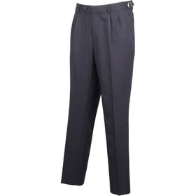 【RBC】【春夏】2タックパンツ/ネイビー×カルゼ/サイド尾錠/裾上げ済仕様