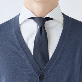 RBC】【秋冬】ウール100%ニットカーディガン/ブルー/ZEGNA