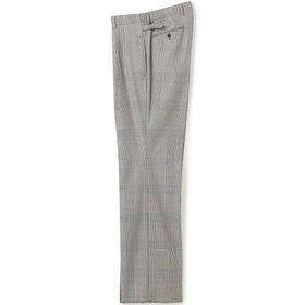 【Take.it.easy】2タックワイドパンツ/グレンチェック/CANONICO 1663 fabric made in italy/※裾上げ必要
