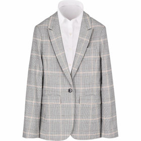 【WEB限定/OUTLET】【NEO-SL】【秋冬】ウールブレンド1釦ジャケット/グレー＆ベージュ×チェック