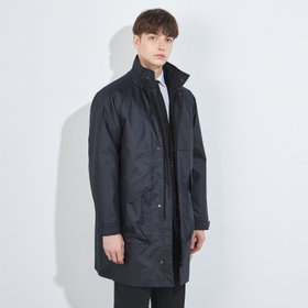 SL】ウールダブルチェスターベルテッドコート/ブラウン×チェック