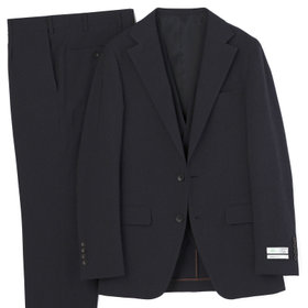 【CLASSICO TAPERED】【春夏】2釦シングルスリーピーススーツ 1タックテーパードパンツ/ネイビー/ウエストムーブ/4S SUSTAINABILITY&ECOLOGY FABRIC/※パンツ裾上げ済仕様