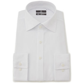 【SKINNY】ワイドドレスワイシャツ/ホワイト/「4S」スーパーノンアイロン・ストレッチ