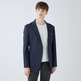 4S CROSS】【年間】セットアップジャケット/ネイビー×カルゼ/パッチ