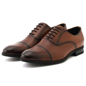 ストレートチップドレスシューズ/ブラウン/牛革/セメント製法（TH300A