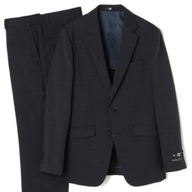 【SLIM TAPERED_2】【春夏】2釦シングルスーツ 0タック/ネイビー/ウエストシャーリング/4S SUSTAINABILITY&ECOLOGY FABRIC/※パンツ裾上げ済仕様