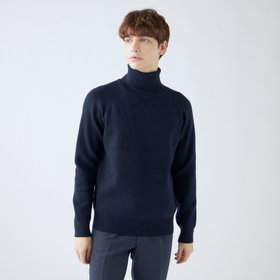 新品【BRIEFING】ブークレタートルネックニット ブラック Made in JAPAN】ボタン タートルネック ニット