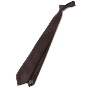 【BLACK LINE】ポリエステルシャドーストライプネクタイ 7.5cm幅/ブラウン/ウォッシャブル