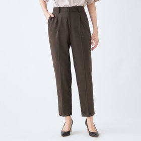 SL】テーパードパンツ/ブラウン/ウエストムーブメント/ウォッシャブル